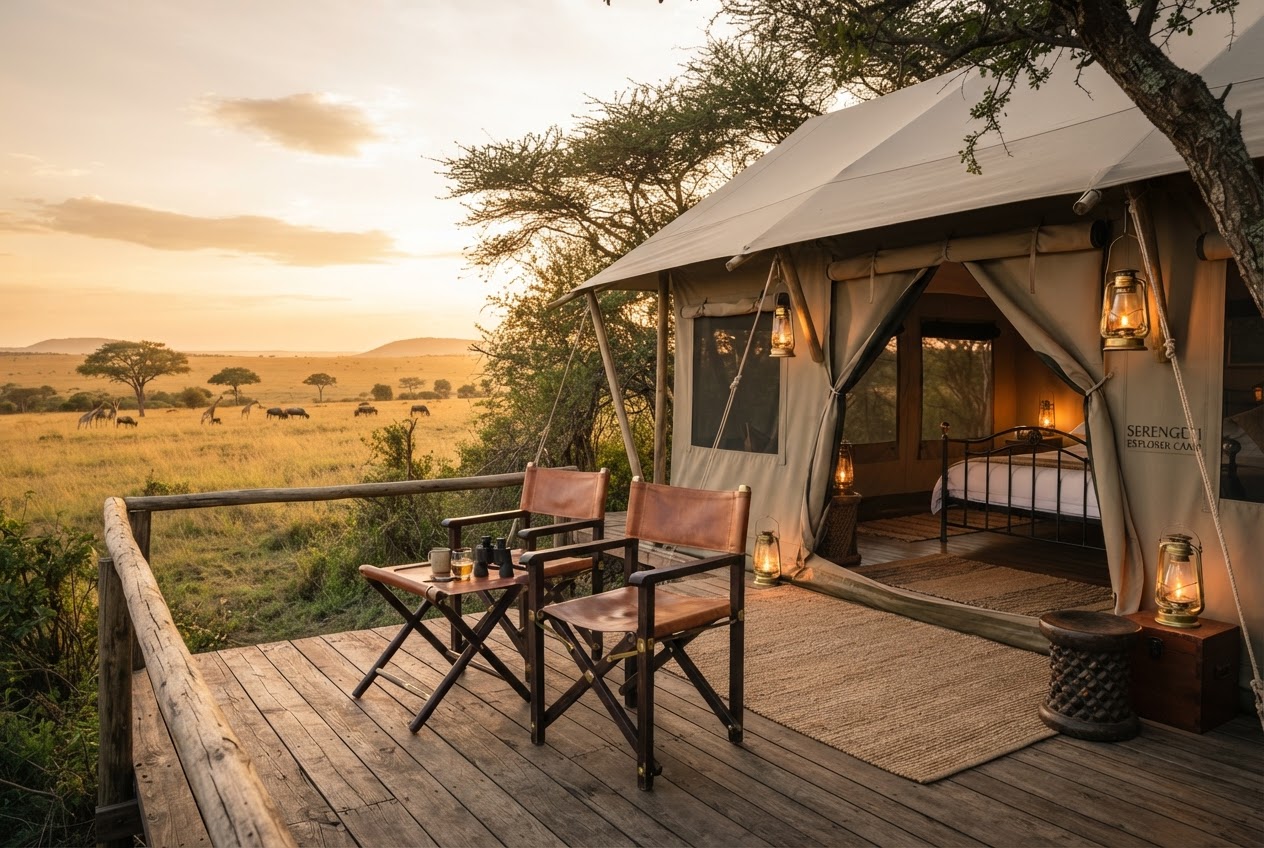 Mara Plains Camp luxury tented suite on the plains of the Olare Motorogi Conservancy
